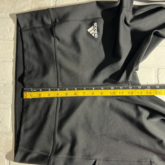 Adidas Aeroready Leggings Womens XL Black High Rise 3 Stripe Athletic Athleisure - Picture 10 of 12